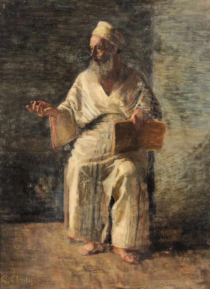 Giovanni Ardy (1885-1917) Figura maschile  - Asta Dipinti del XIX e XX secolo - II - Cambi Casa d'Aste