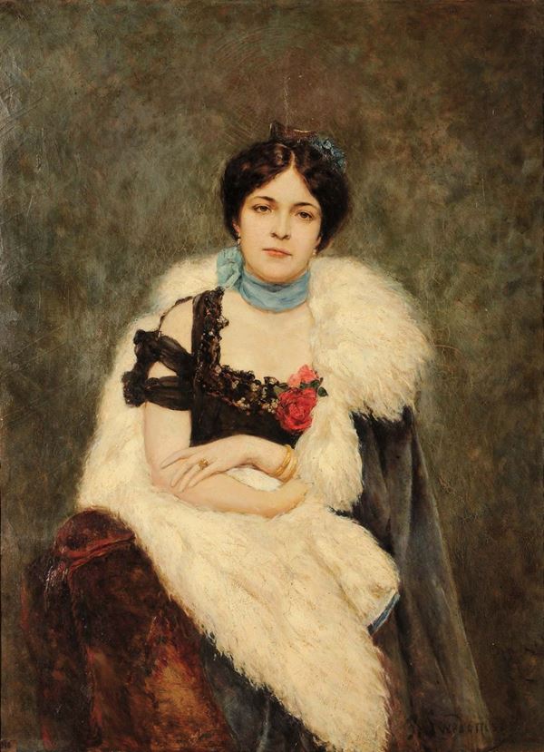 Pavel Alexandrovich Svedomskij (1849-1904) Ritratto di Anna Nikolaevna Kutukova, consorte di A.A. Svedomskij,  [..]