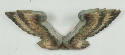 Coppia di Sculture in Legno Raffiguranti Ali, Genova XVII Secolo