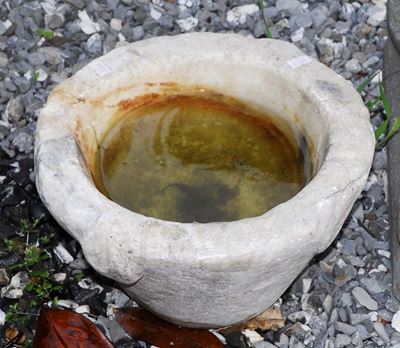 Mortaio in Marmo Bianco