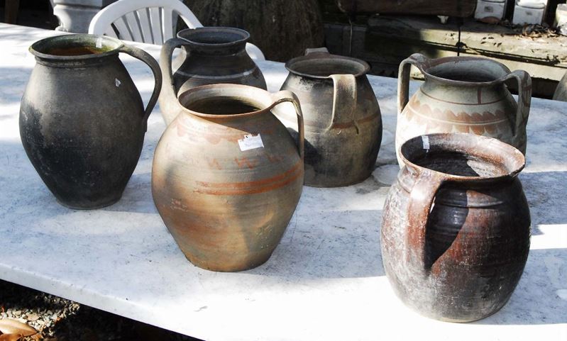 Sei brocche in terracotta di misure differenti  - Auction Antiquariato, Argenti e Dipinti Antichi - Cambi Casa d'Aste