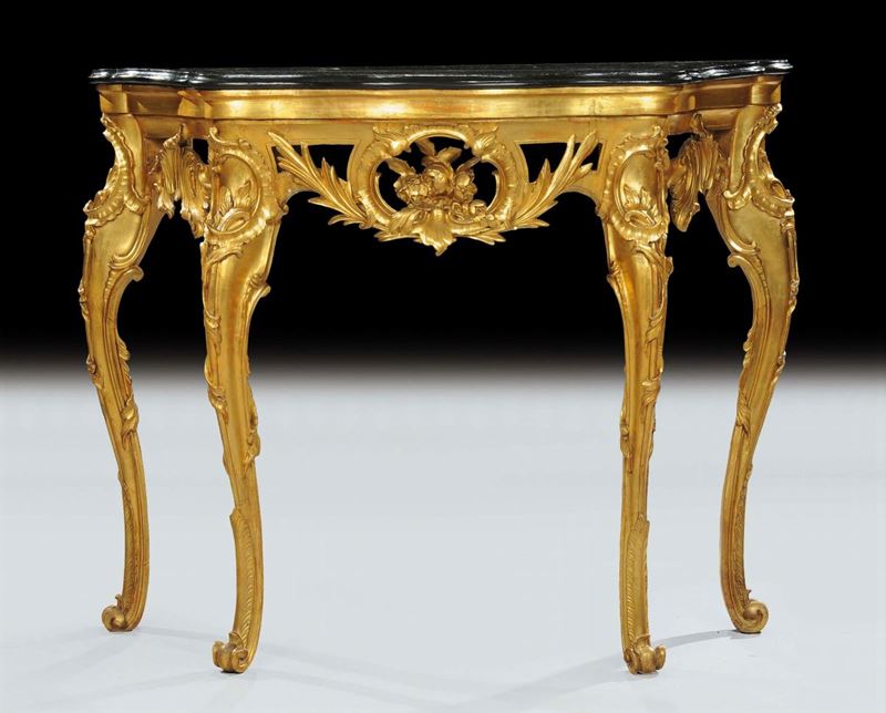Console Luigi XV in legno intagliato, XVIII secolo  - Auction Antiques and Old Masters - Cambi Casa d'Aste