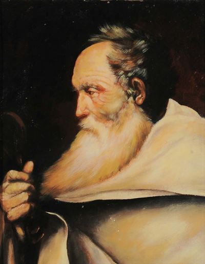 Anonimo del XX Secoloritratto di Vecchio con Barba