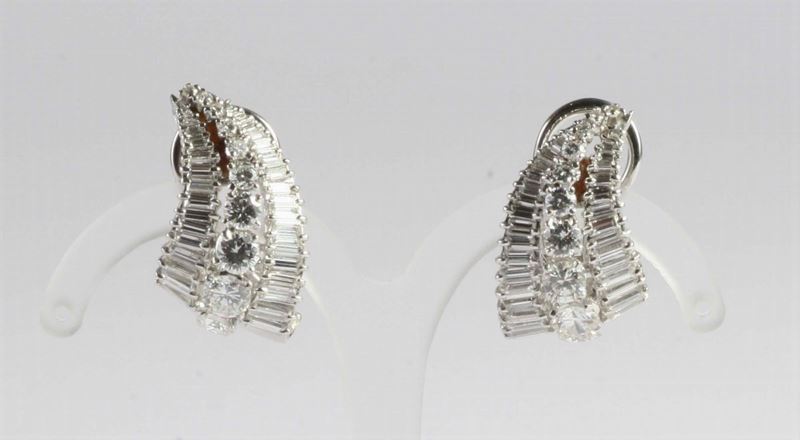 Orecchini con diamanti  - Auction Silver, Clocks and Jewels - Cambi Casa d'Aste