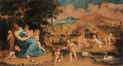 Scuola del XVIII Secoloputti Entro Paesaggio