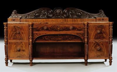 Credenza Lastronata in Mogano, Inghilterra XIX Secolo
