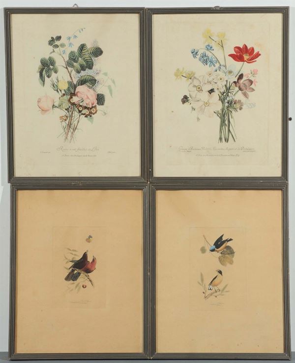 Lotto misto di stampe e disegni orientali