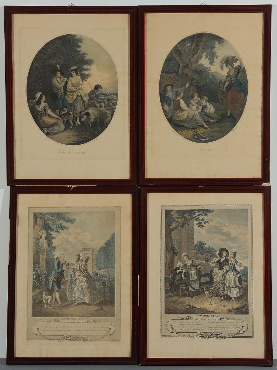 Lotto Misto di Stampe e Disegni Orientali