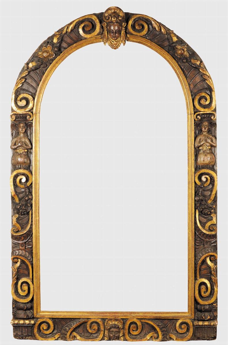 Cornice Sansovina in legno intagliato e dorato, XVII secolo  - Auction Antiquariato e Dipinti Antichi - Cambi Casa d'Aste