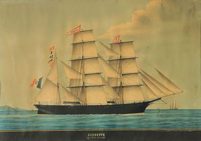 Domenico Gavarrone (1821-1874)ritratto del Brigantino Giuseppe