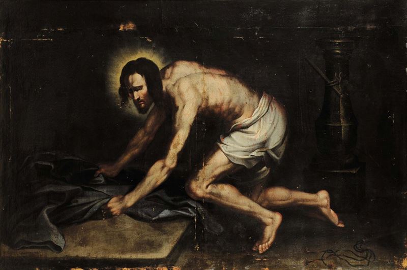Scuola del XVIII secolo Flagellazione di Cristo  - Auction Old Paintings and Furnitures - Cambi Casa d'Aste