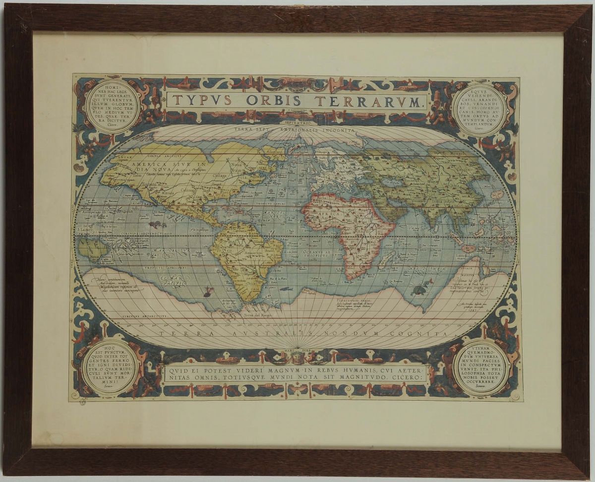 Tre Stampe con Cartine Geografiche