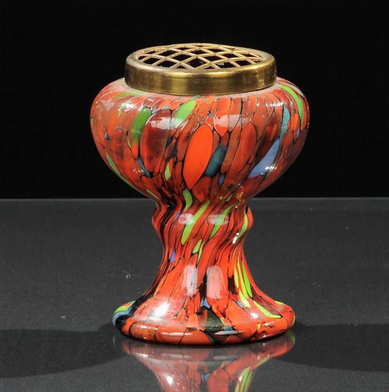 Vasetto in vetro soffiato policromo  - Auction Antiquariato, Argenti e Dipinti Antichi - Cambi Casa d'Aste