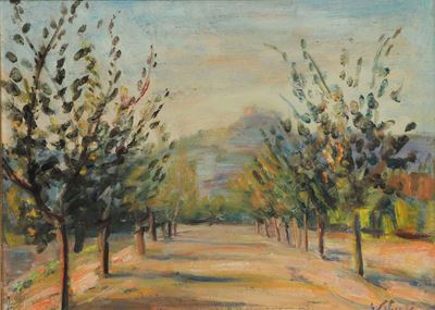 Eso Peluzzi (1894-1985)viale con Alberi