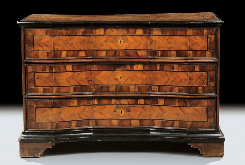 Cantarano a tre cassetti, Veneto XVIII secolo  - Auction Old Paintings and Furnitures - Cambi Casa d'Aste