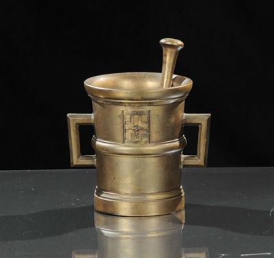 Mortaio e Pestello in Bronzo, XIX Secolo