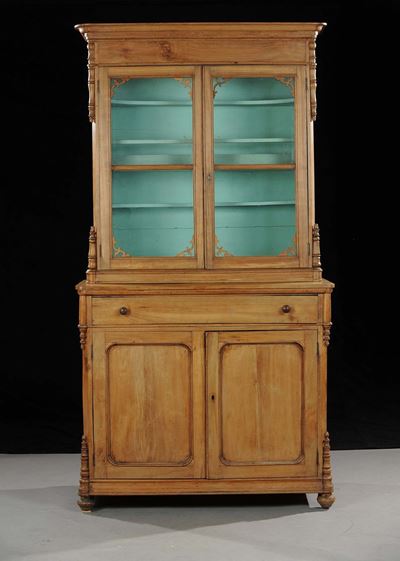 Credenza in Noce con Alzata, XIX Secolo
