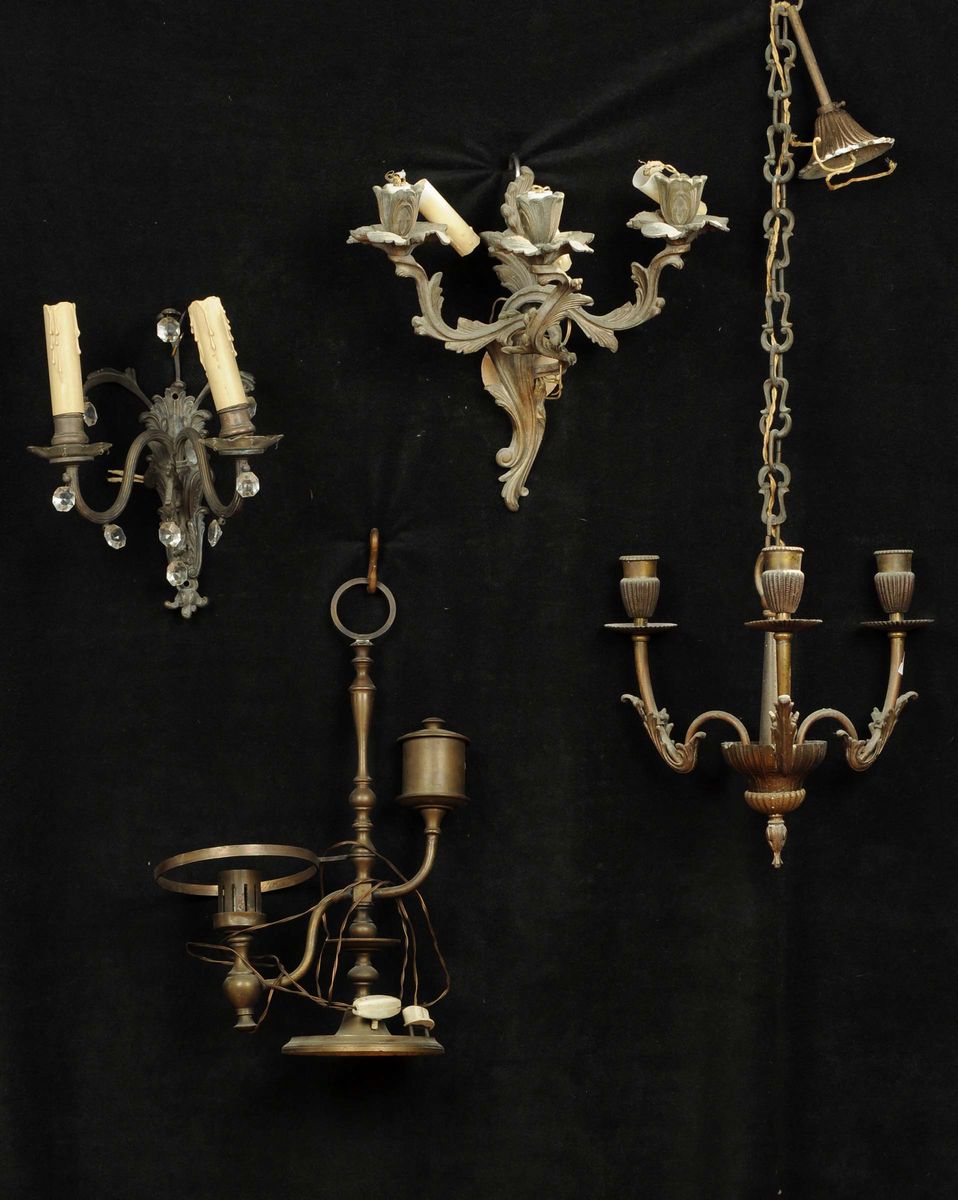 Insieme di Lampadari e Appliques