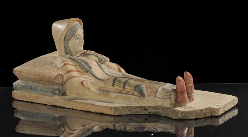 Coperchio di antica urna, replica del XIX secolo  - Auction Old Paintings and Furnitures - Cambi Casa d'Aste