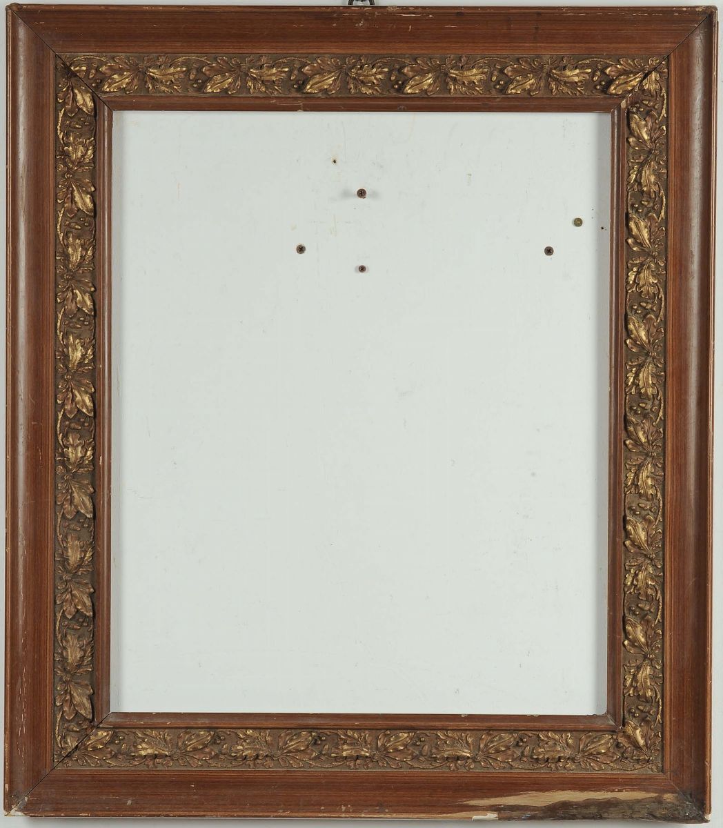 Tre Cornici in Legno Dorato e Laccato