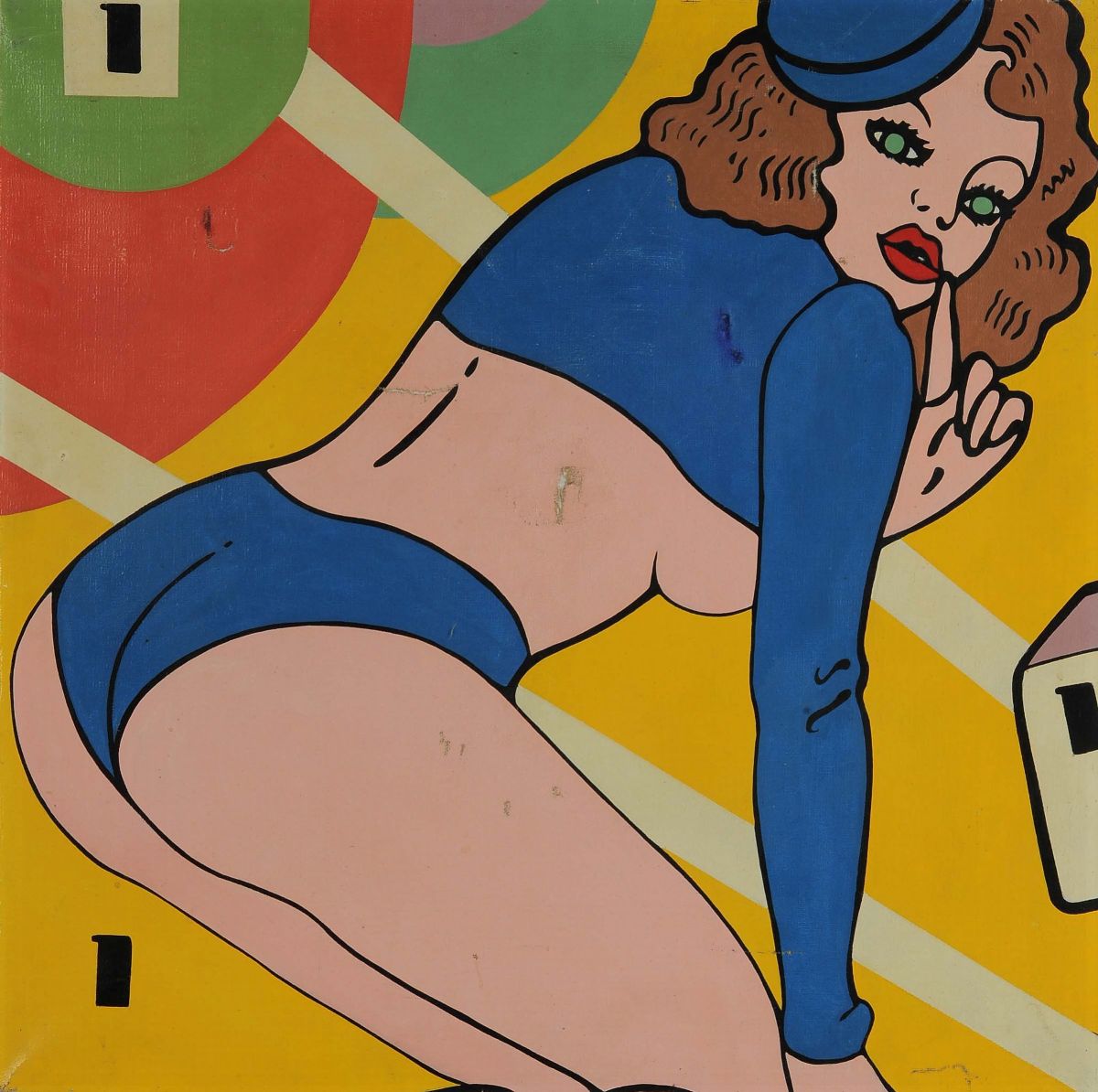 Lotto di Tre Dipinti in Stile Pop-art