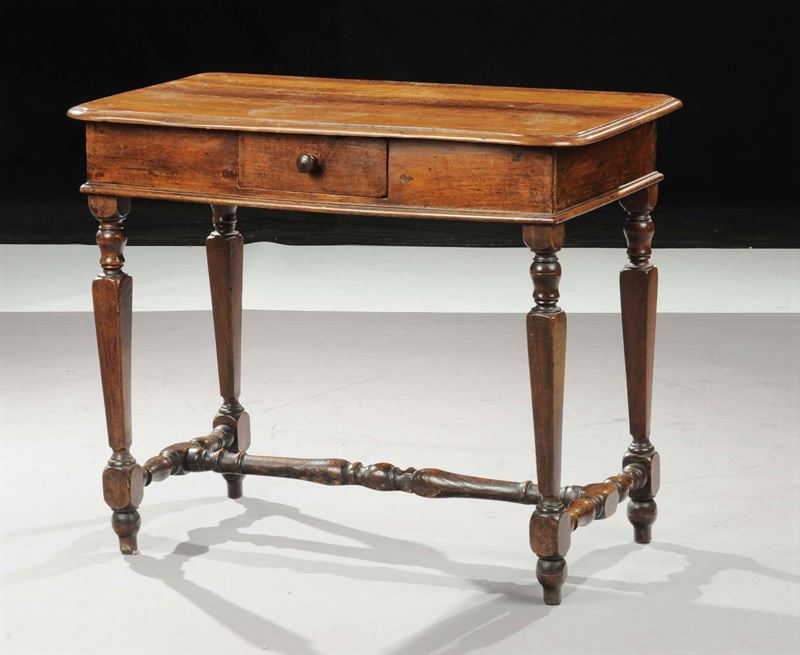 Tavolino rustico in noce, XIX secolo  - Auction Time Auction 3-2014 - Cambi Casa d'Aste