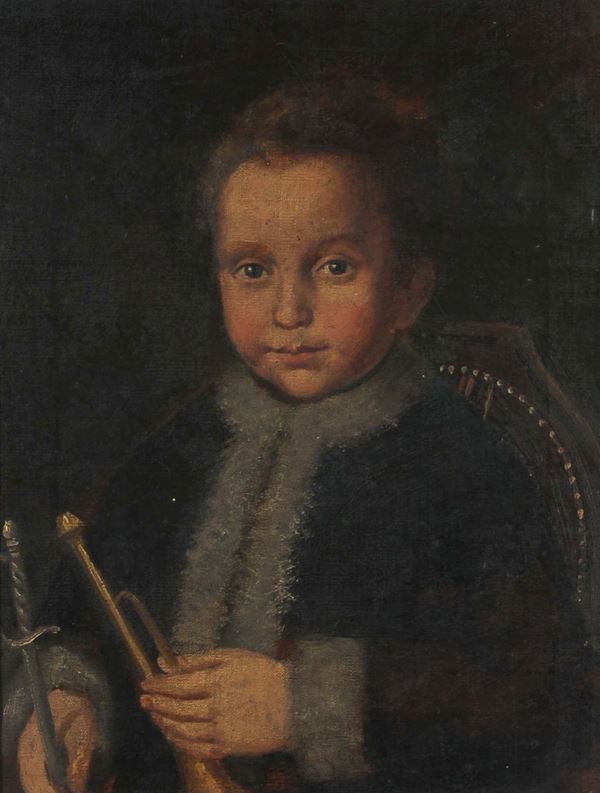 Anonimo del XIX secolo Ritratto di bambino