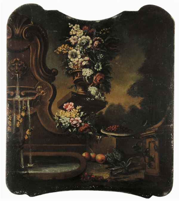 Scuola del XIX secolo Nature morte con fiori