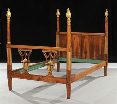 Letto Impero in Noce, XIX Secolo