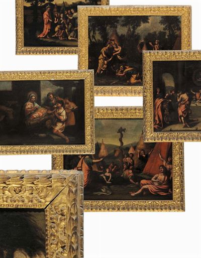 Straordinario Insieme di Sei Cornici Dorate, XVII Secolo