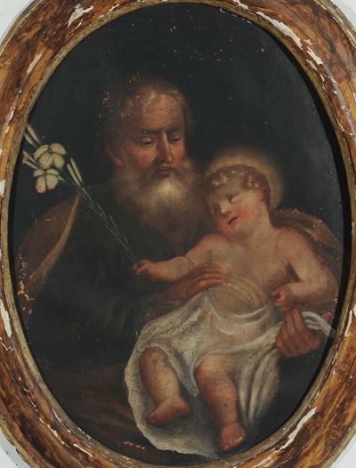 Scuola del XVIII Secolosan Giuseppe con Bambino