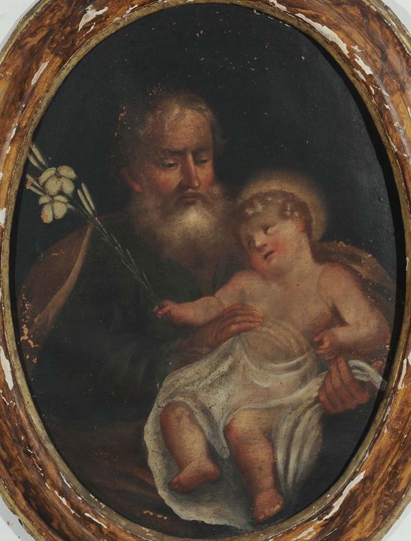 Scuola del XVIII secolo San Giuseppe con Bambino