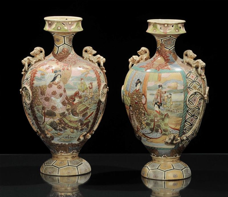 Coppia di vasi in ceramica  - Auction Antiques and Old Masters - Cambi Casa d'Aste