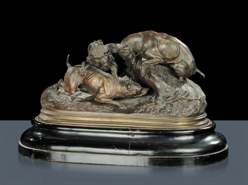 Pierre Jules Mene (1810-1879) Cani  - Asta Antiquariato e Dipinti Antichi - Cambi Casa d'Aste