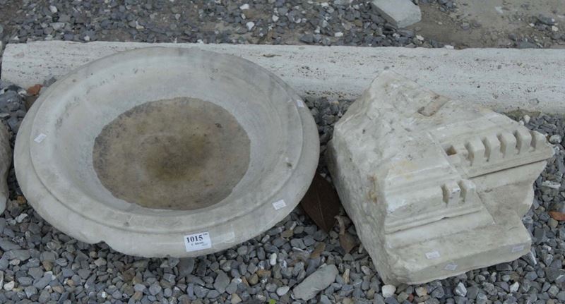 Acquasantiera in marmo, Genova XVIII secolo  - Auction OnLine Auction 03-2012 - Cambi Casa d'Aste
