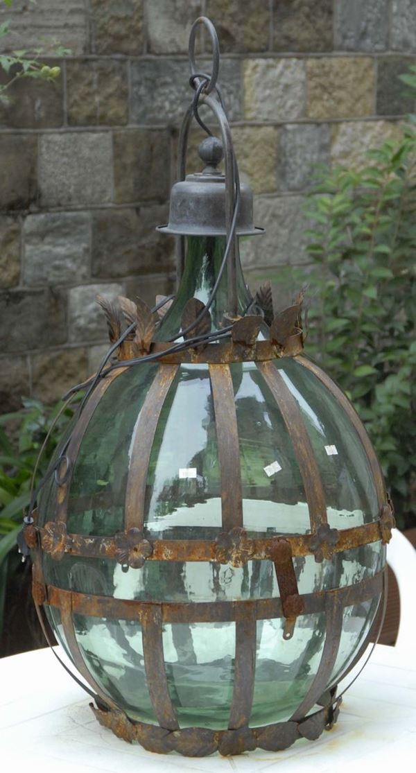 Grande lampada da pub vetro