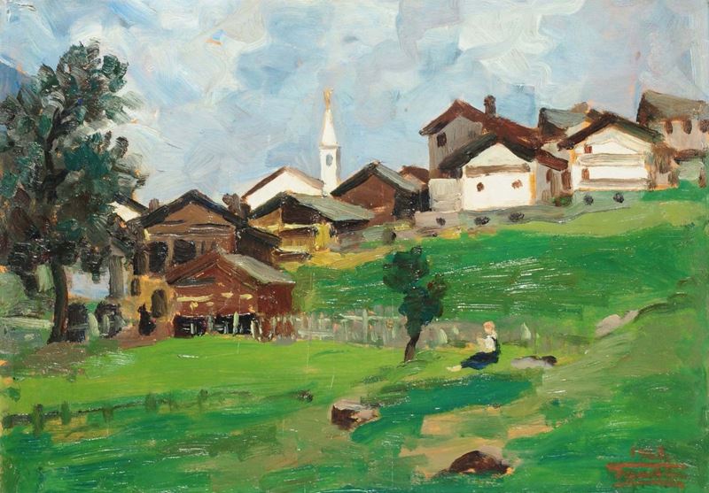 Severino Tremator (1895-1940) Paesaggio montano  - Asta Antiquariato e Dipinti Antichi - Cambi Casa d'Aste