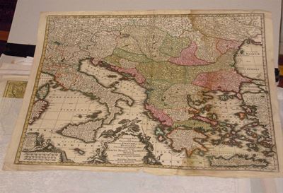 Seutter, Matthaeoteatrum Belli Sive Novissima Tabula.. Danubi.. Hungaria.. Graecia.. Morea Et Arc...