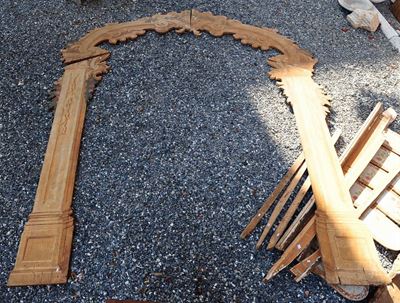 Stipite in Legno Intagliato e Laccato a Volute, XVIII Secolo