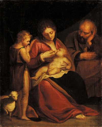 Scuola del XVIII Secolosacra Famiglia con S.giovannino