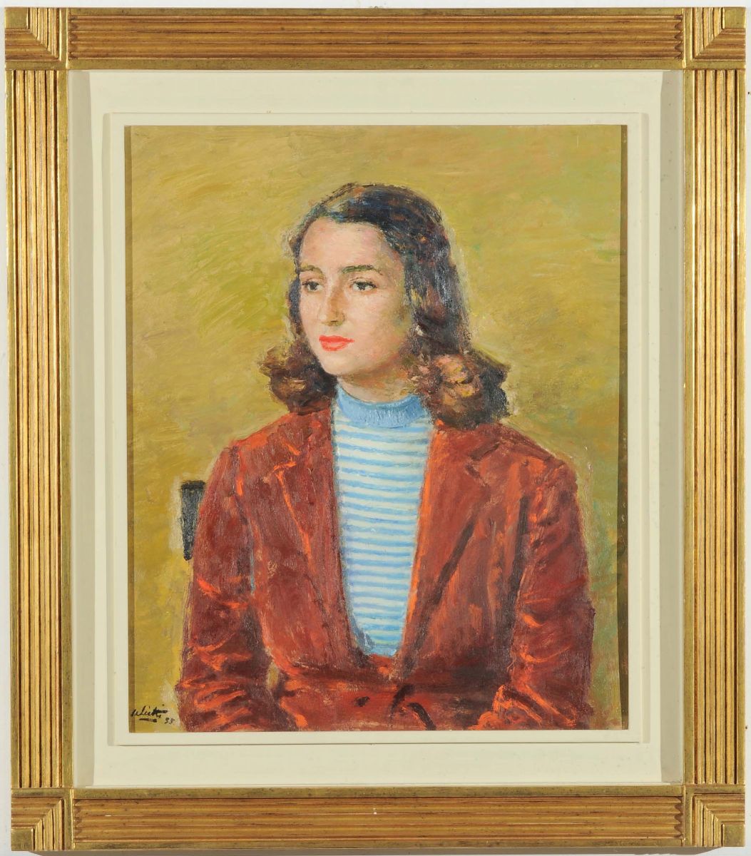 Alberto Salietti (1892-1961)ritratto Femminile, 1935