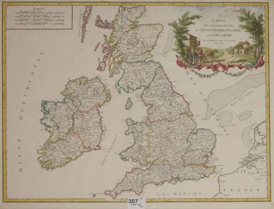 De Vaugondy, Robertcarta Geografica del Regno Unito