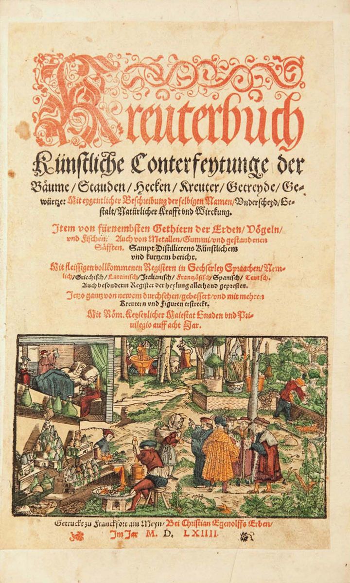 Lonicer, Adamkreuterbuch Kunstliche Conterfeztunge Der Baeume Stauden Hecken Kreuter Getrende Gew...