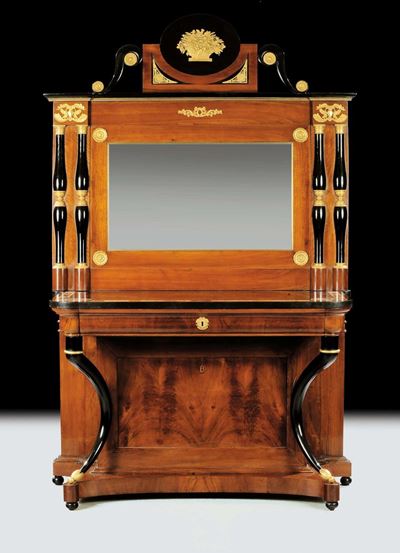 Console Impero in Noce, XIX Secolo