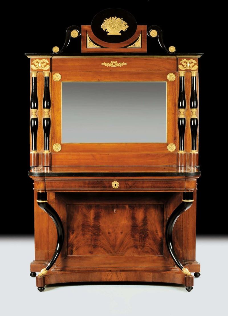 Console Impero in noce, XIX secolo  - Asta Antiquariato e Dipinti Antichi - Cambi Casa d'Aste