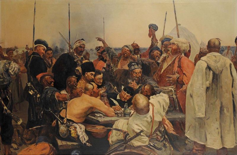 Scuola russa del XX secolo Cosacchi  - Asta Dipinti del XIX e XX secolo - II - Cambi Casa d'Aste