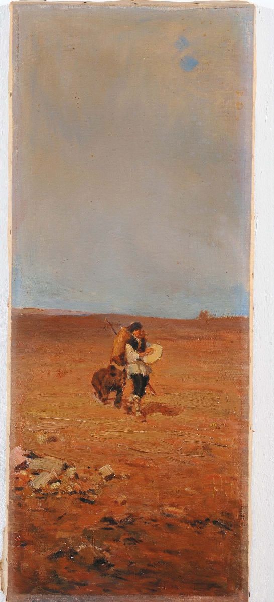 Alfredo Vaccari (1877-1933)paesaggo con Beduini, 1927