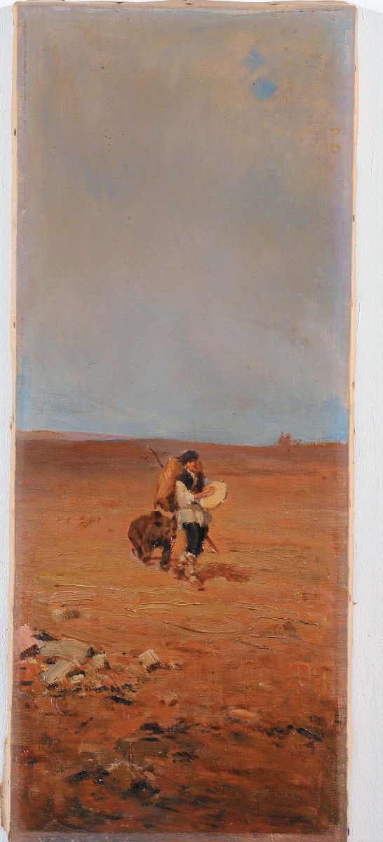 Alfredo Vaccari (1877-1933)paesaggo con Beduini, 1927