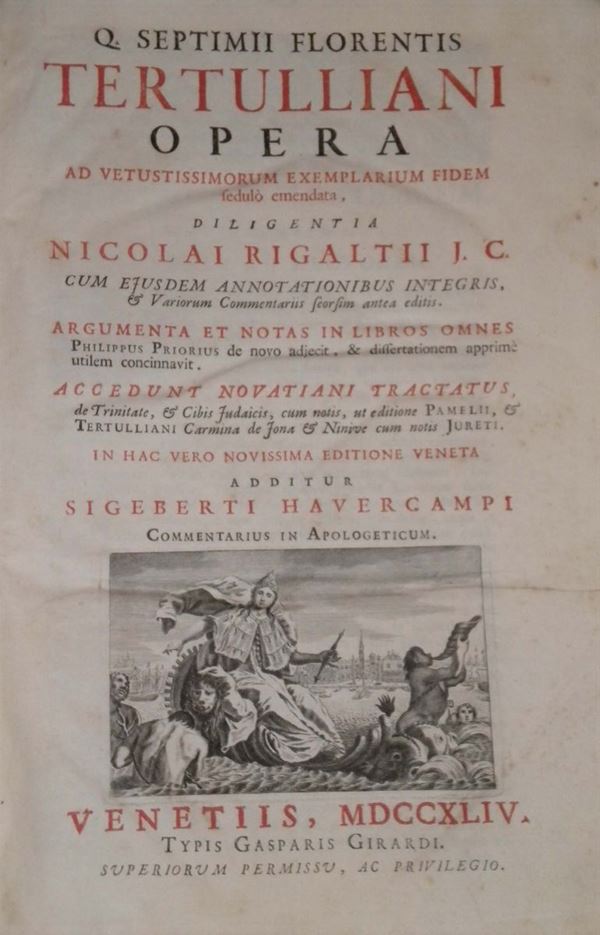 Tertulliano Q. Septimii florentis Tertulliani Opera..
