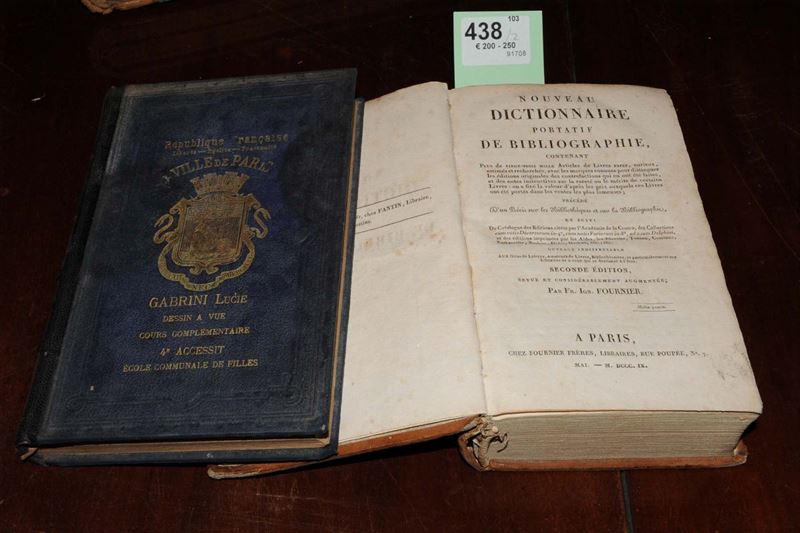 Fournier, Fr.Ign. Nouveau dictionnaire portatif de bibliographie..  - Auction Old and Rare Books - Cambi Casa d'Aste